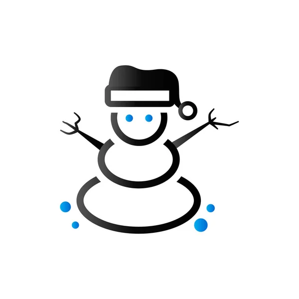 Σχεδιασμός του εικονιδίου χιονάνθρωπος — Διανυσματικό Αρχείο