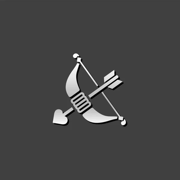 Metallic Icon - Arrow — Stock Vector
