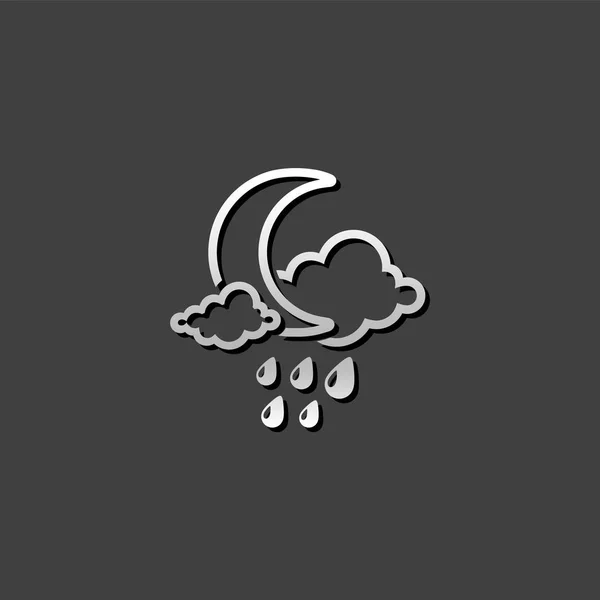 Bewolkte regenachtige weerpictogram — Stockvector
