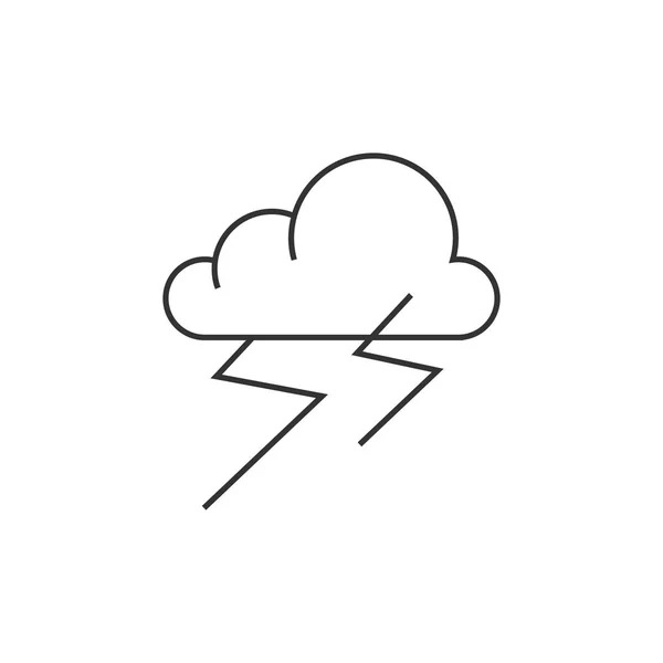 Icône de contour Tempête nuageuse — Image vectorielle