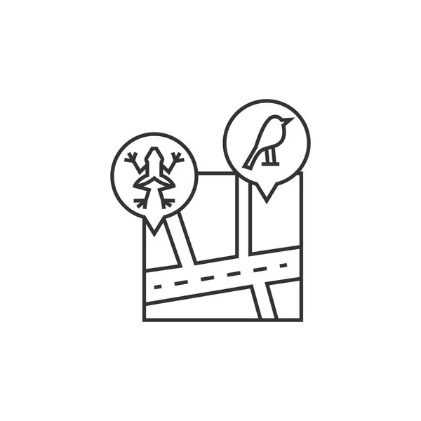 Umrisssymbol - Zookarte — Stockvektor