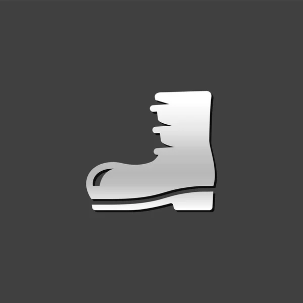 Kovové ikona - Boot — Stockový vektor