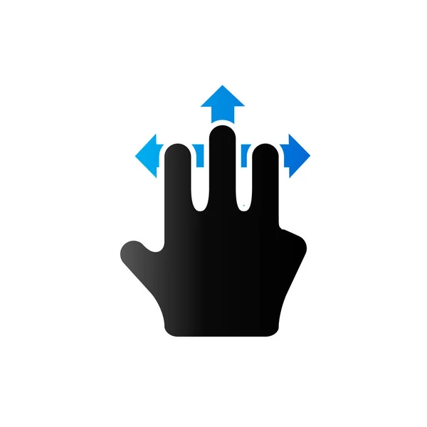 Icono de tono dúo - Touchpad Gesto — Vector de stock