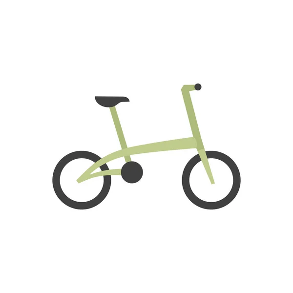 Icono plano - Bicicleta plegable — Vector de stock