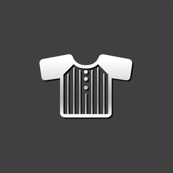 金属图标-棒球服 — 图库矢量图片
