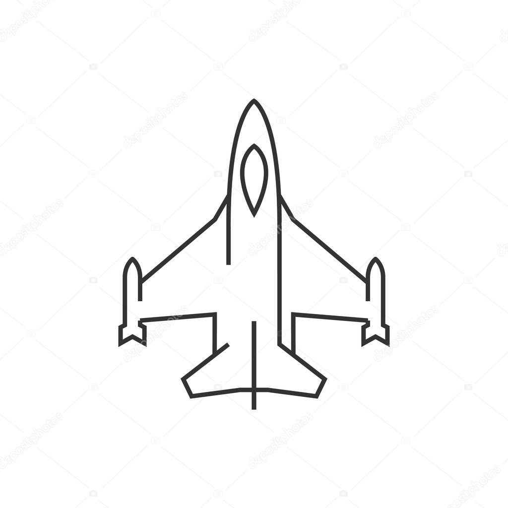 Outline icon - Fighter jet