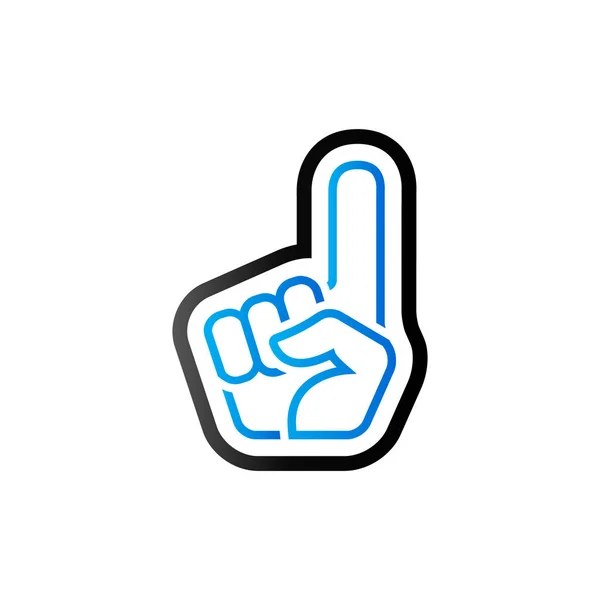 Duet ikona tonu - piankowe rękawice — Wektor stockowy