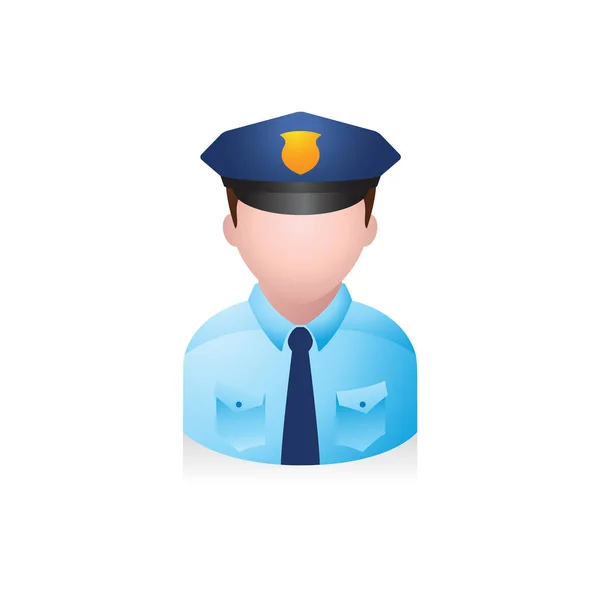 Oficial de polícia avatar —  Vetores de Stock