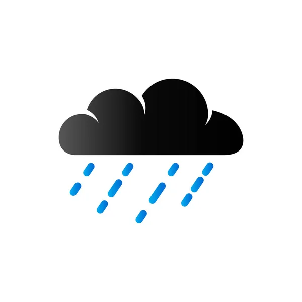 Duo Tone ikony - počasí zatažená částečně déšť — Stockový vektor