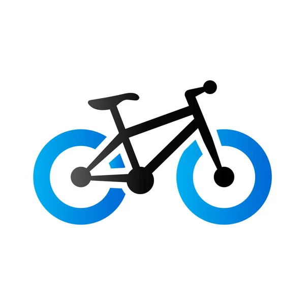 Duo Tone Icon - Fat tyre bicycle — Stock Vector