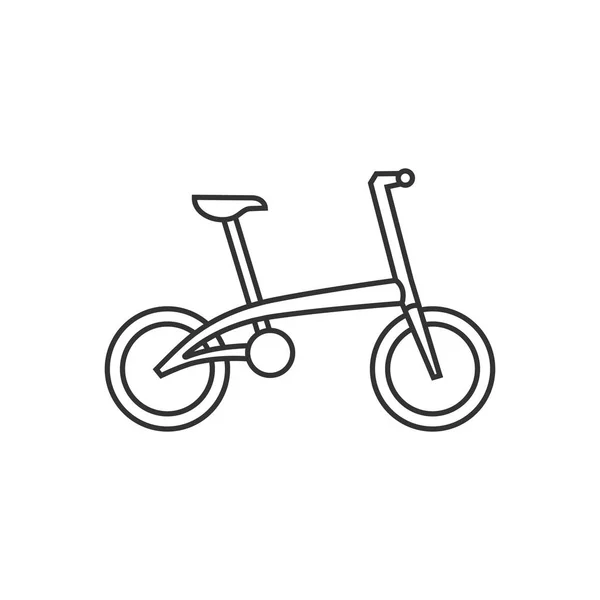 Icono del esquema - Bicicleta plegable — Vector de stock