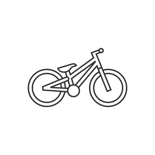 Icono del esquema - Bicicleta de prueba — Vector de stock