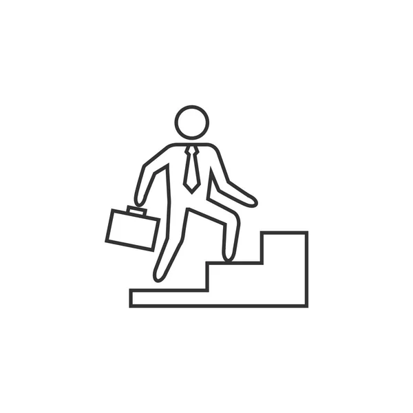 Umrisssymbol - Geschäftstreppe — Stockvektor