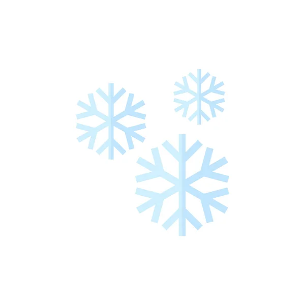 Icona piatta - Fiocco di neve — Vettoriale Stock