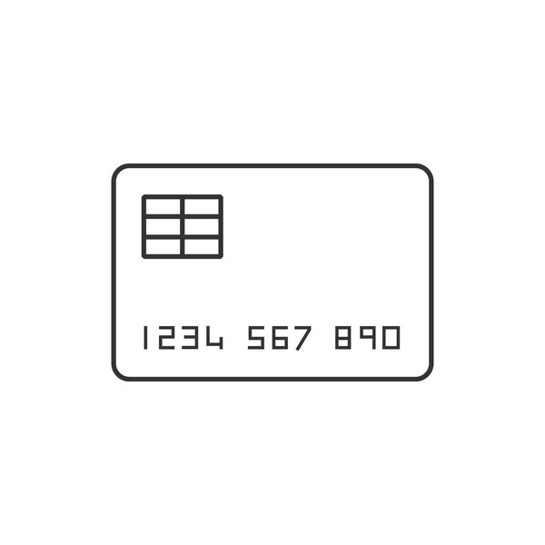 Піктограма контуру - кредитна картка — стоковий вектор