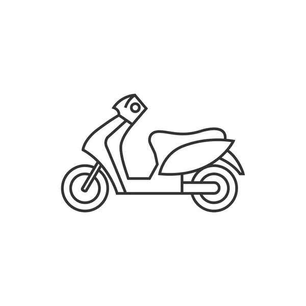 Icono del esquema - Motocicleta — Vector de stock