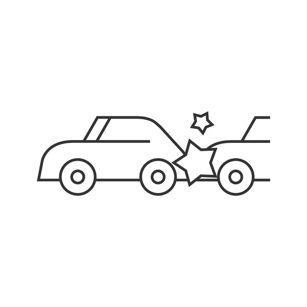 Icono del esquema - Accidente de coche — Archivo Imágenes Vectoriales