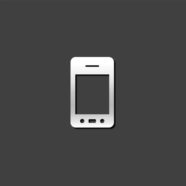 Metallic Icon - smart phone — Stock Vector