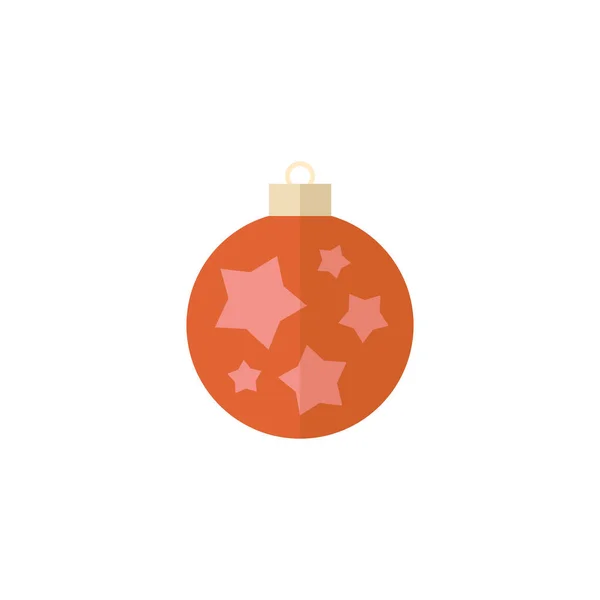 Orbe de Natal em estilo de cor plana — Vetor de Stock