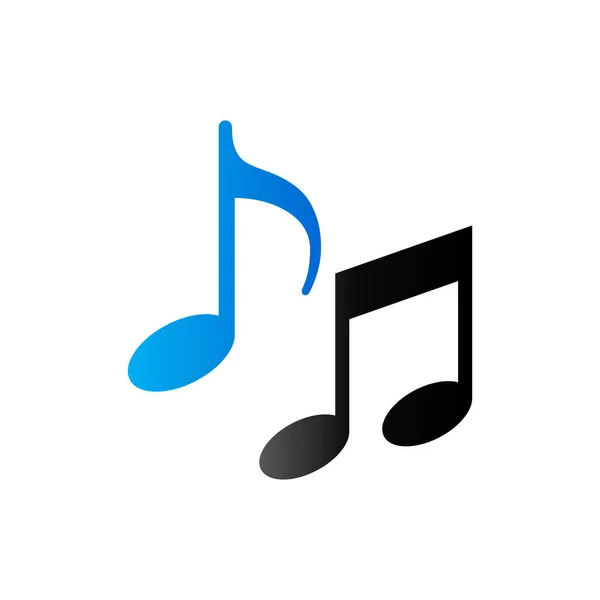 Duó hang ikon - zenei jegyzetek — Stock Vector