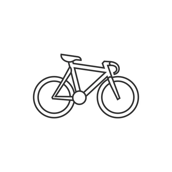 Icono del esquema - bicicleta de pista — Vector de stock