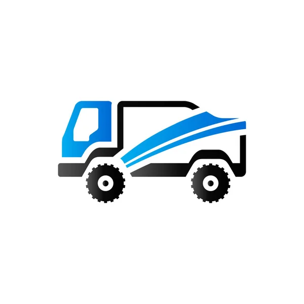 Icône de ton duo - camion de rallye — Image vectorielle