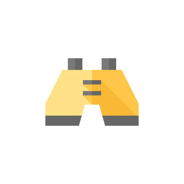 Icono plano - binocular — Vector de stock