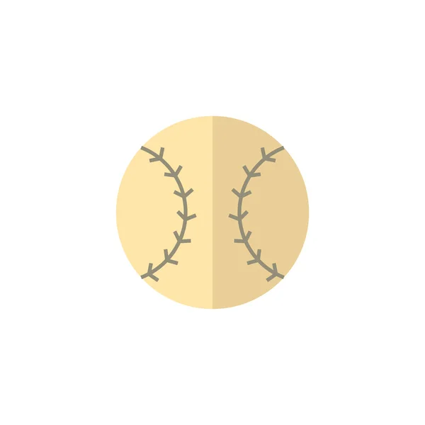Platte icon - honkbal — Stockvector