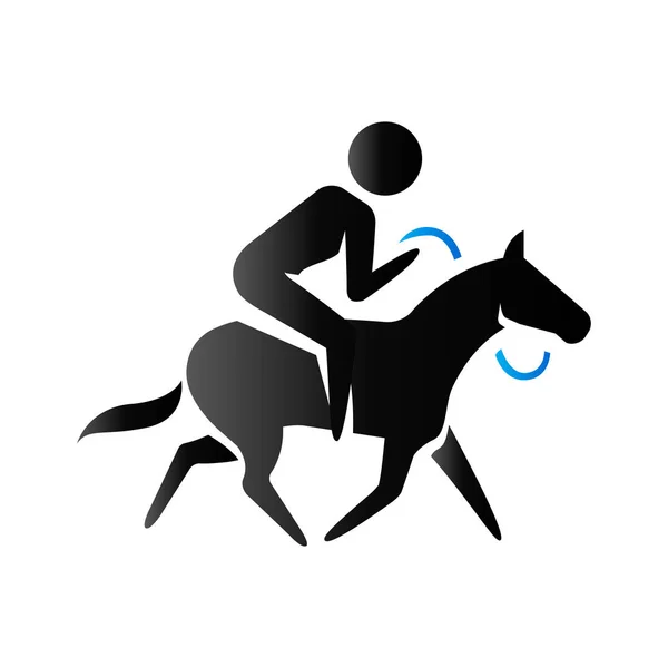 Duo Tone Icon - Horse riding — Stock Vector