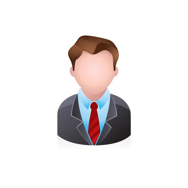 Biznesmen avatar ikona — Wektor stockowy