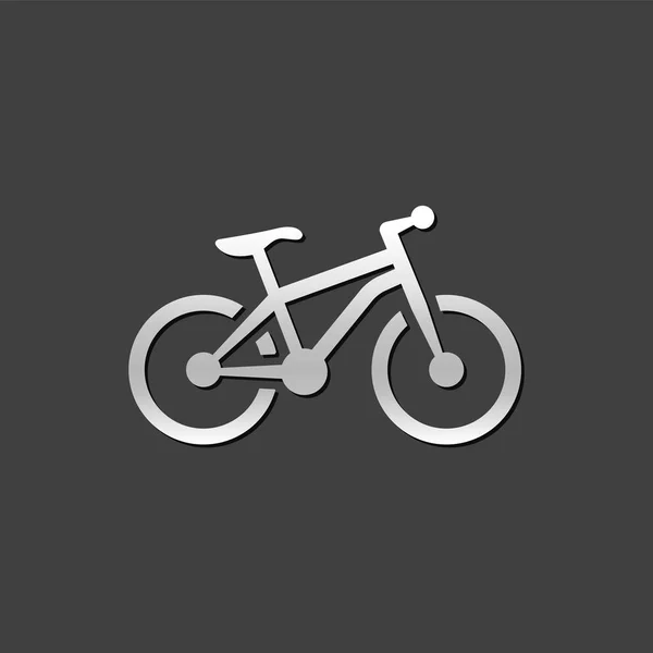 Icono metálico - Mountain bike — Archivo Imágenes Vectoriales