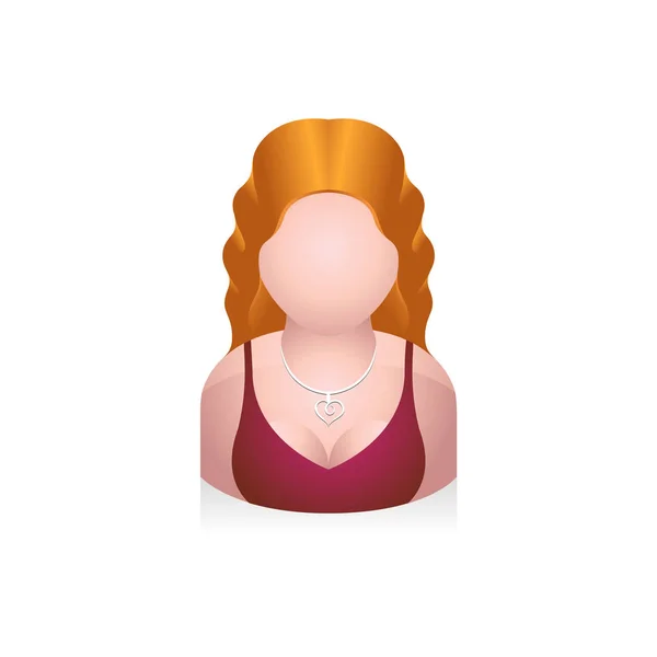 Girl avatar icon — Stock Vector