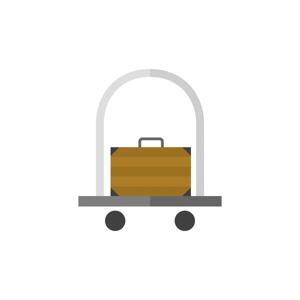 Plochý ikona - Hotel vozík — Stockový vektor