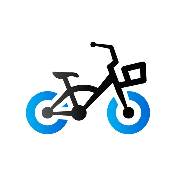 Duó hang ikon - gyerek kerékpár — Stock Vector