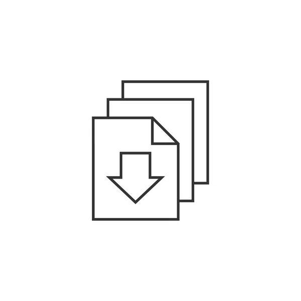 Overzicht icon - meerdere pijl-omlaag — Stockvector