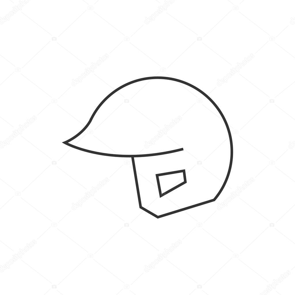 Outline icon - Baseball helmet