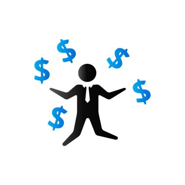 İşadamı para simgesi