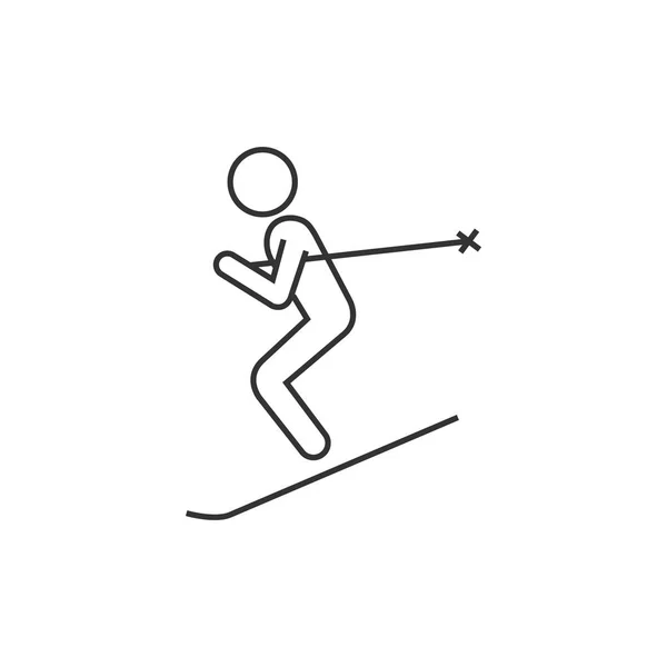 Overzicht icon - Ski — Stockvector