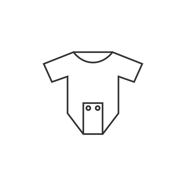 Umrisssymbol - Babybekleidung — Stockvektor