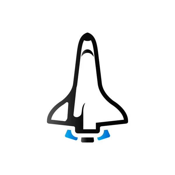 Duo Tone Icon - Space shuttle — Stock Vector