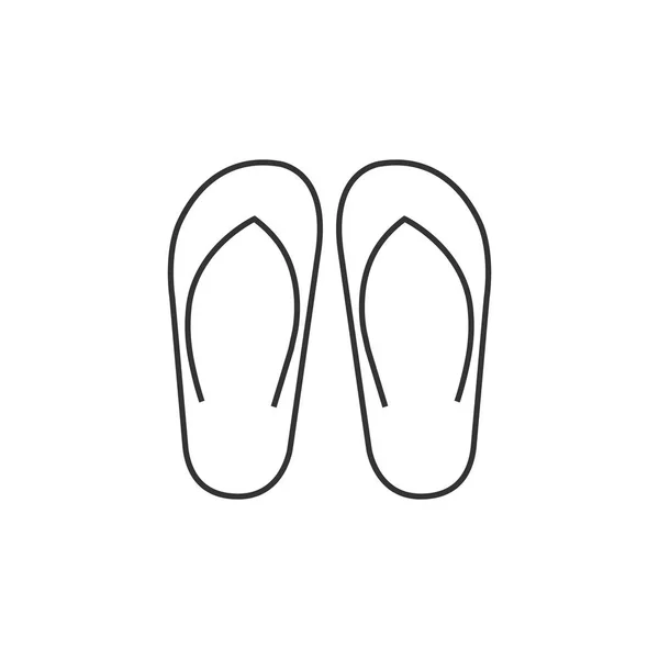 Osnovy ikona - střevíček sandál — Stockový vektor