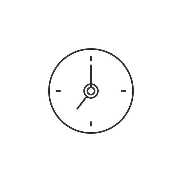 Icono del esquema - Reloj — Vector de stock