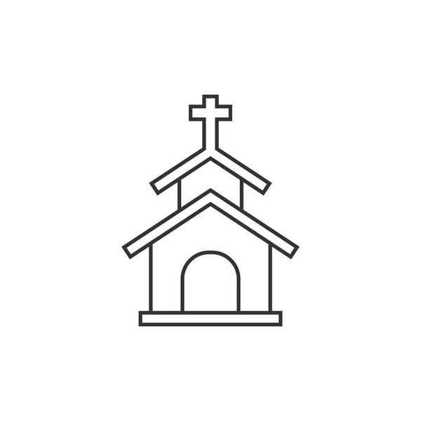 Umriss Ikone - Kirche — Stockvektor