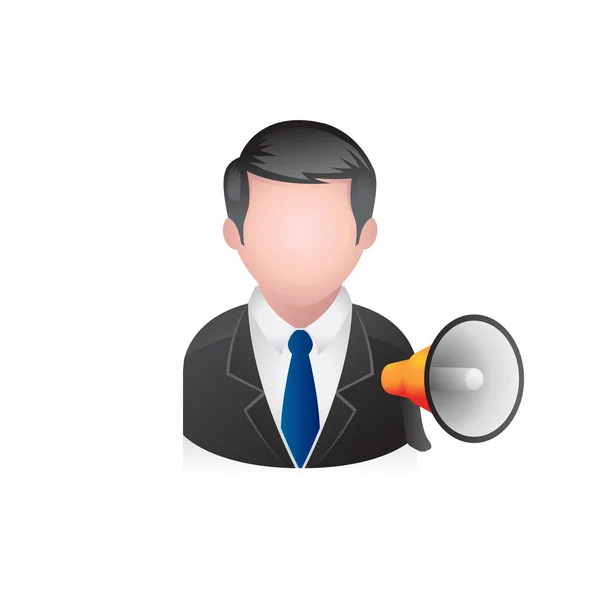 Businessman avatar icon — Stock Vector