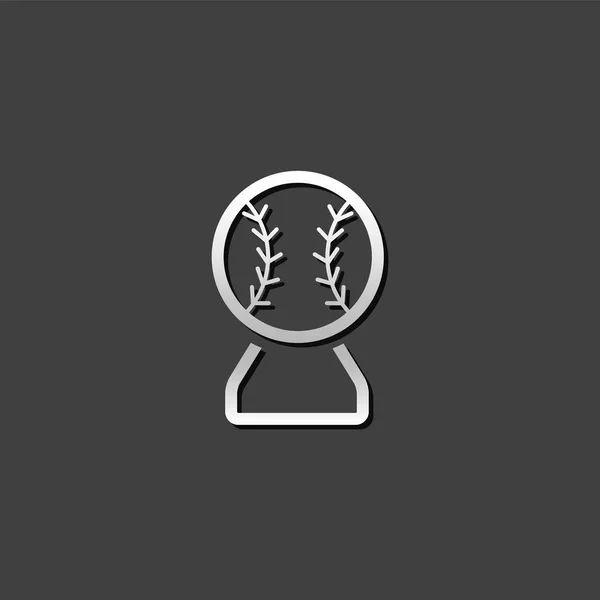 Kovové ikona - Baseball trophy — Stockový vektor