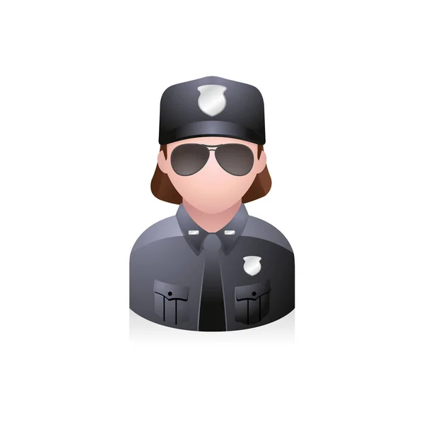 Oficial de polícia avatar —  Vetores de Stock