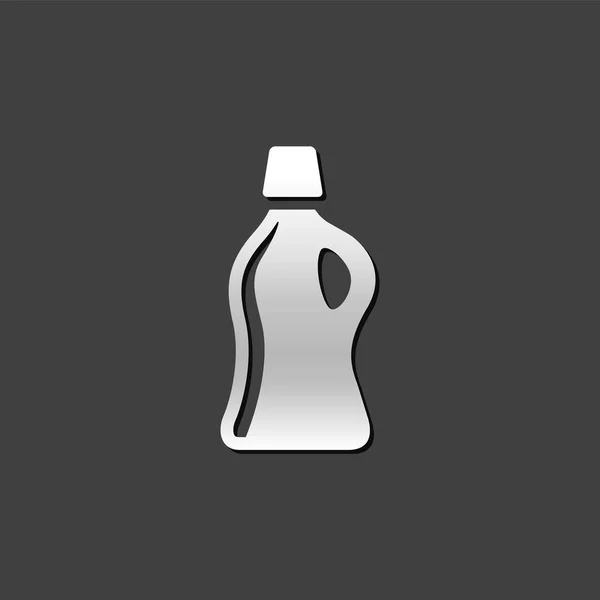 Icono metálico - Botella de detergente — Vector de stock