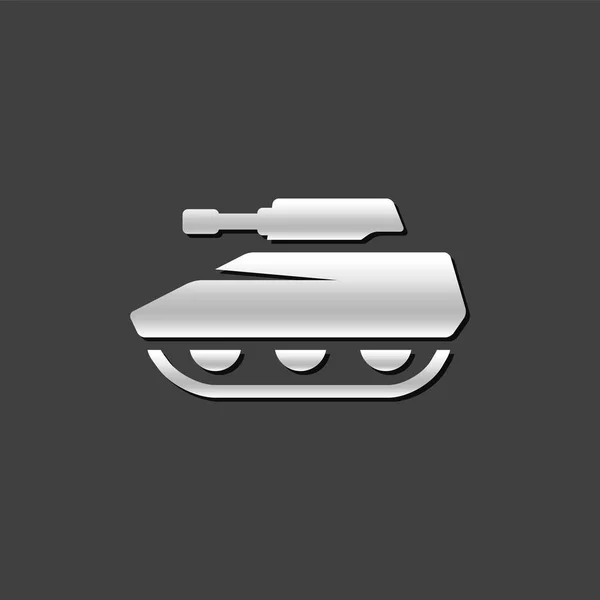 Ícone metálico - Tanque — Vetor de Stock