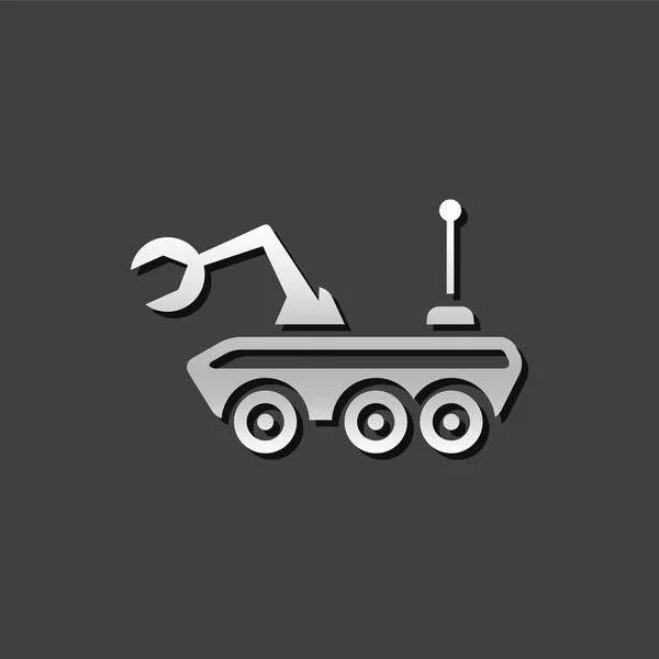 Icono metálico - Space rover — Vector de stock