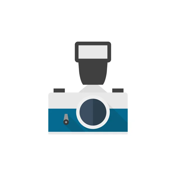 Platte icon - oude camera — Stockvector